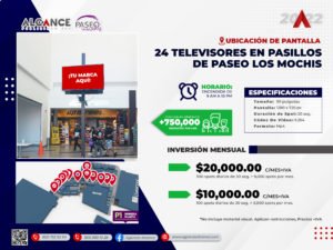 24 TELEVISORES EN PASILLOS PASEO LOS MOCHIS